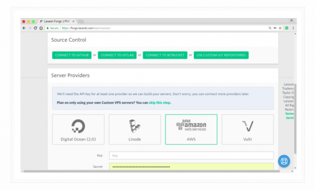 گسترش دادن برنامه های وب PHP با استفاده از Laravel Forge - سورس سافت