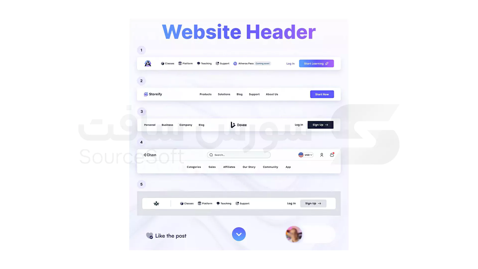 نحوه طراحی منو ثابت در سایت