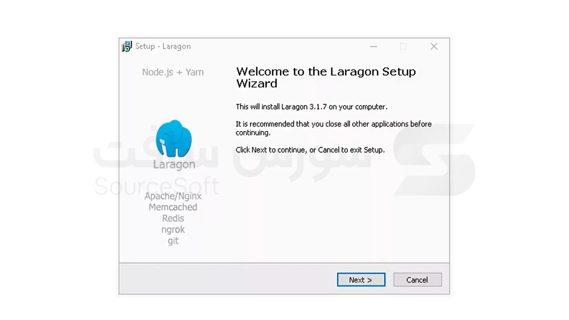 نصب Laragon در ویندوز برای توسعه سریع PHP و Laravel: مرحله 2