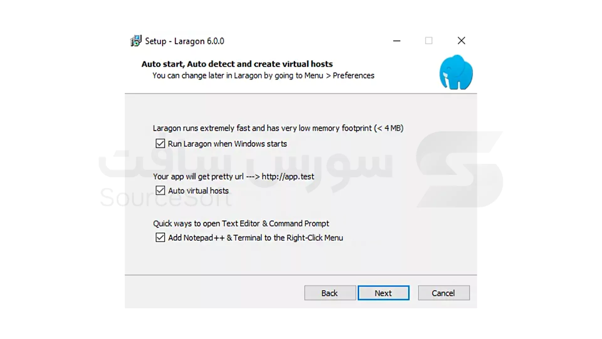 نصب Laragon در ویندوز برای توسعه سریع PHP و Laravel: مرحله 4
