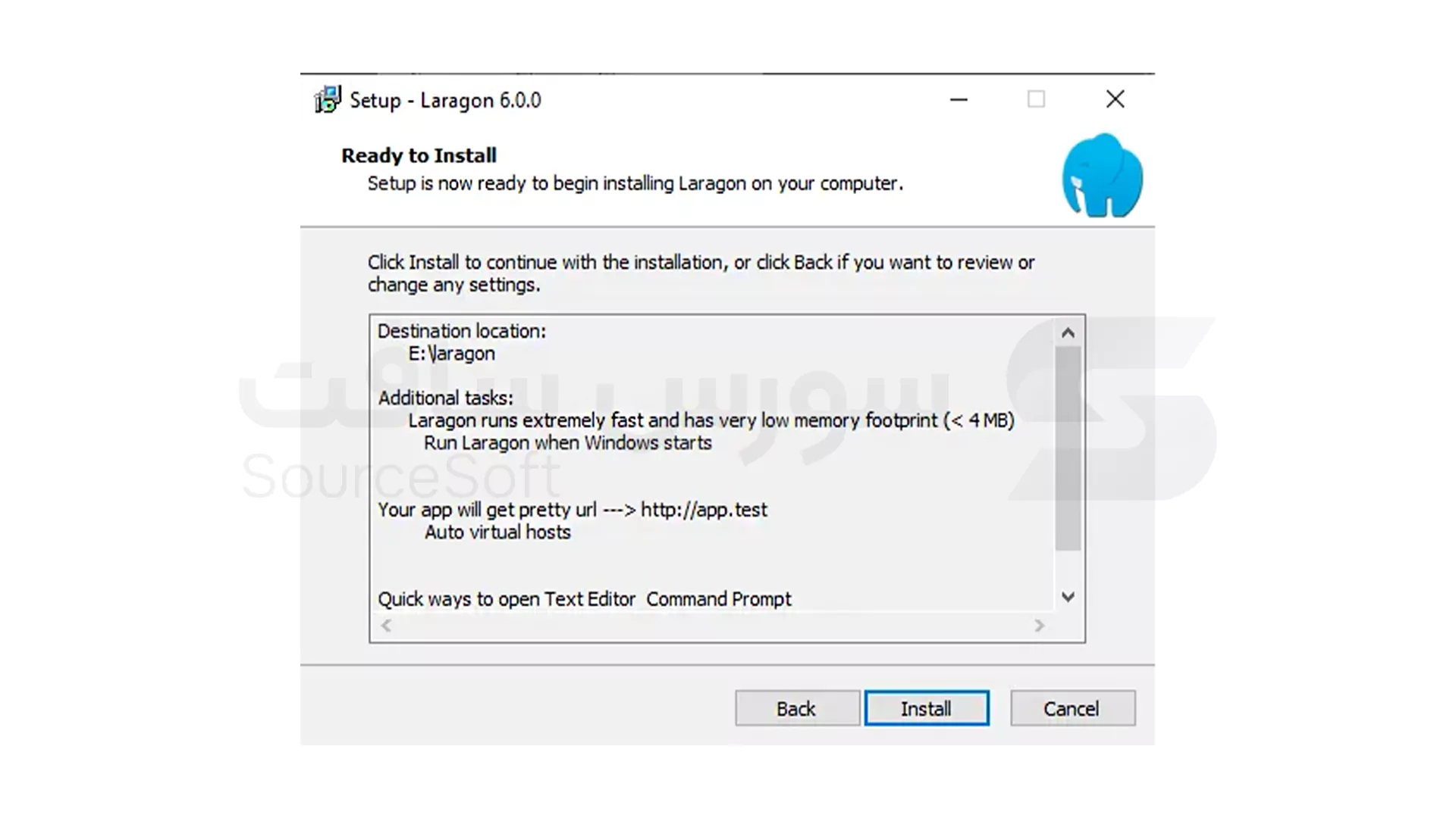 نصب Laragon در ویندوز برای توسعه سریع PHP و Laravel: مرحله 5