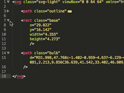 مراحل تصویری آماده سازی کد SVG برای ساخت آیکون های متحرک Festive SVG با CSS