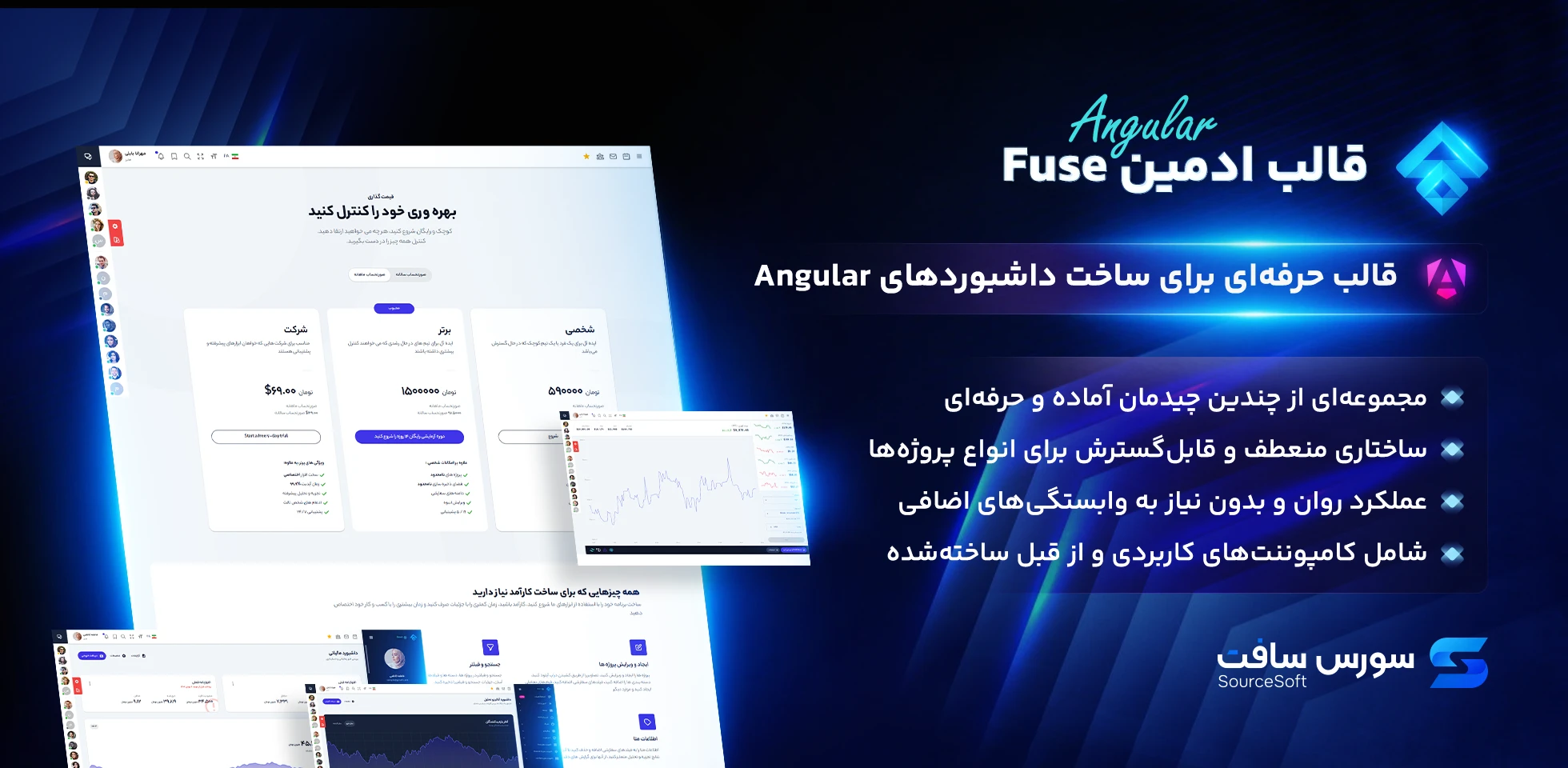 Fuse: قالب مدیریتی Angular برای پروژه‌ های سازمانی و SaaS