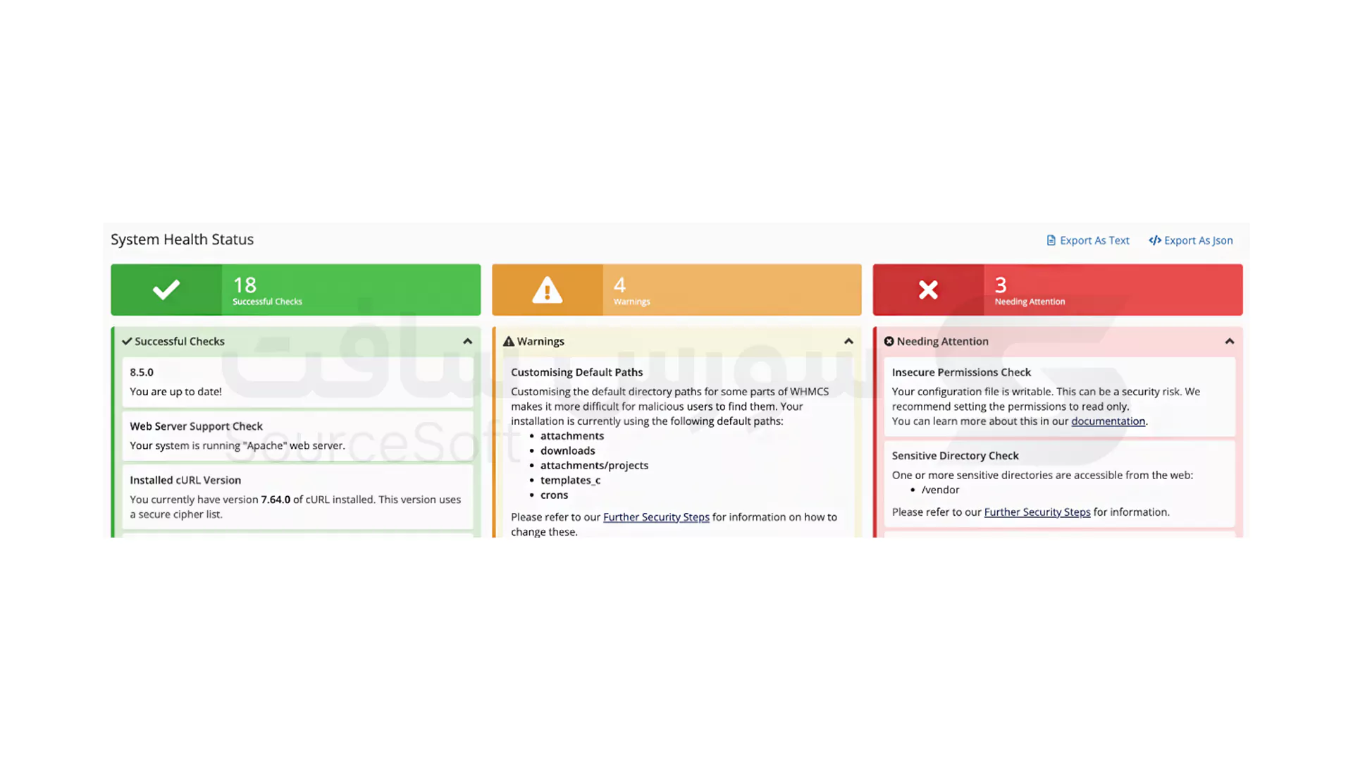 بروزرسانی Whmcs مرحله اول